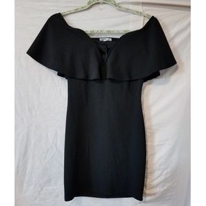Off the Shoulder Black Dress